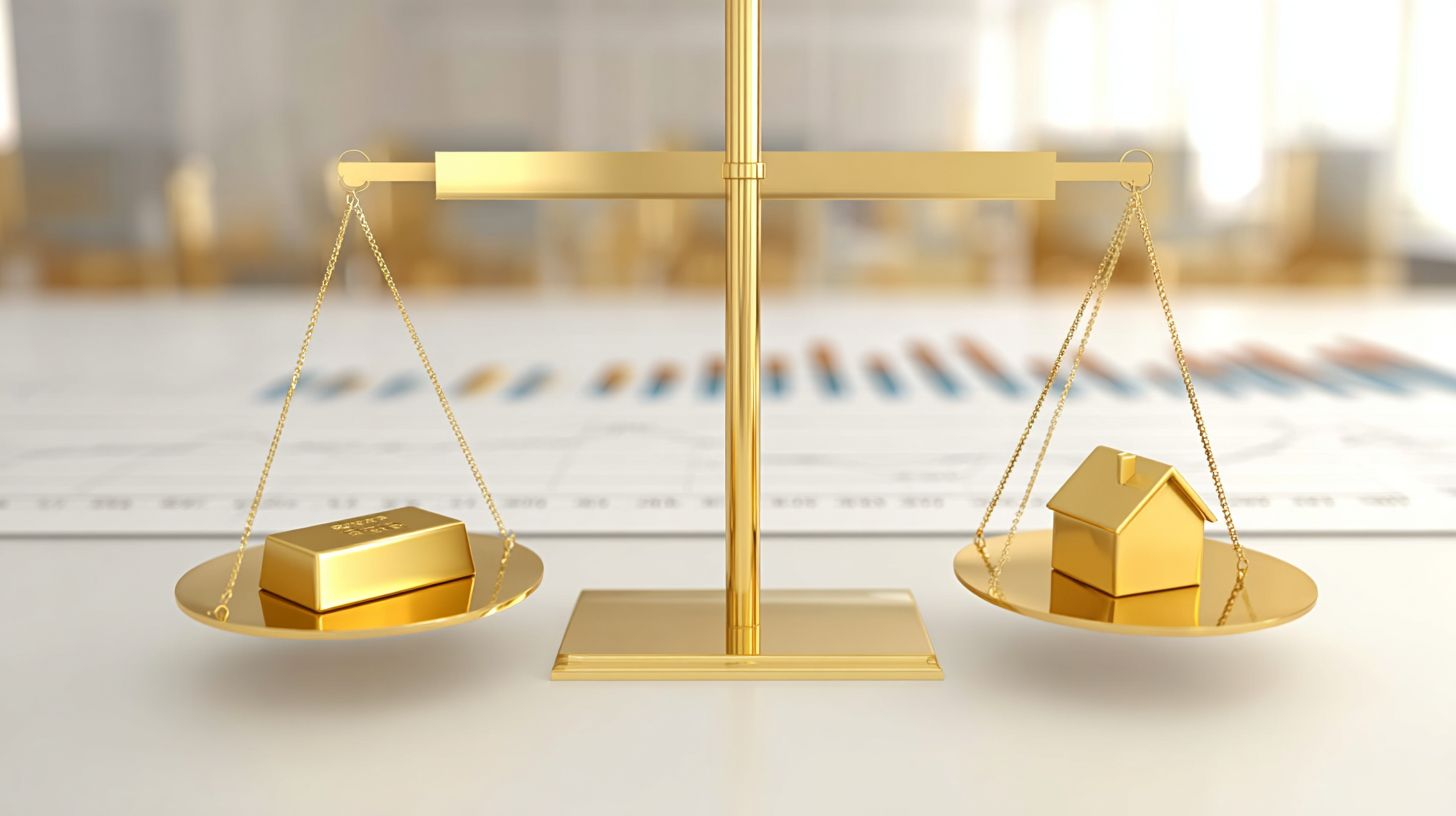 Risk Factors Comparison chart showing gold vs real estate